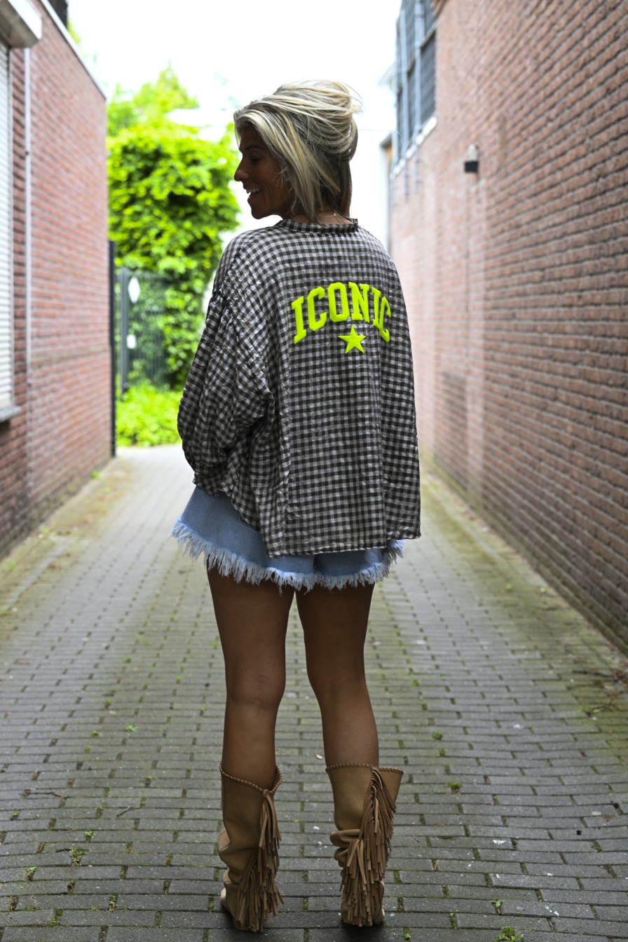 Blouse Iconic Grijs