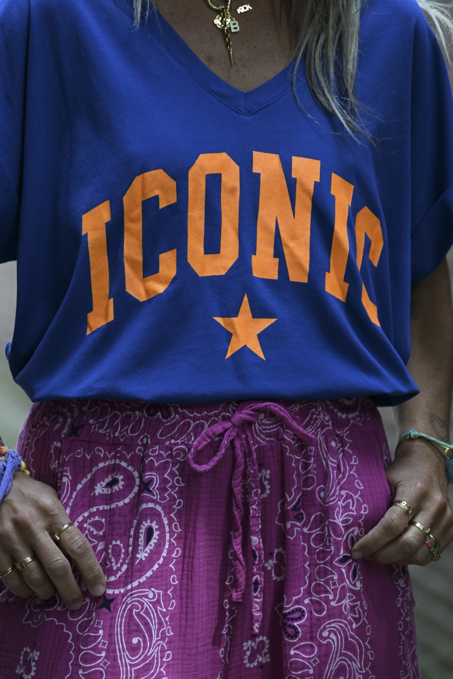 Shirt Iconic Blauw - Oranje