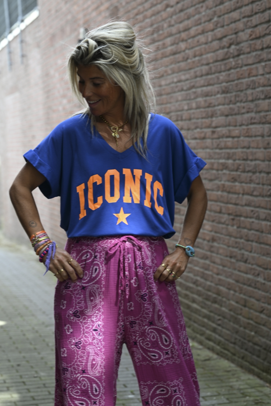 Shirt Iconic Blauw - Oranje