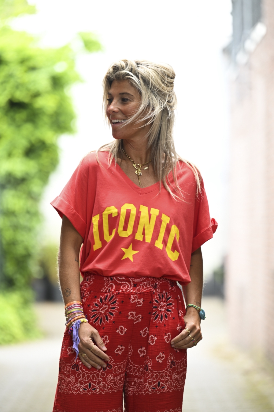 Shirt Iconic Rood - Geel