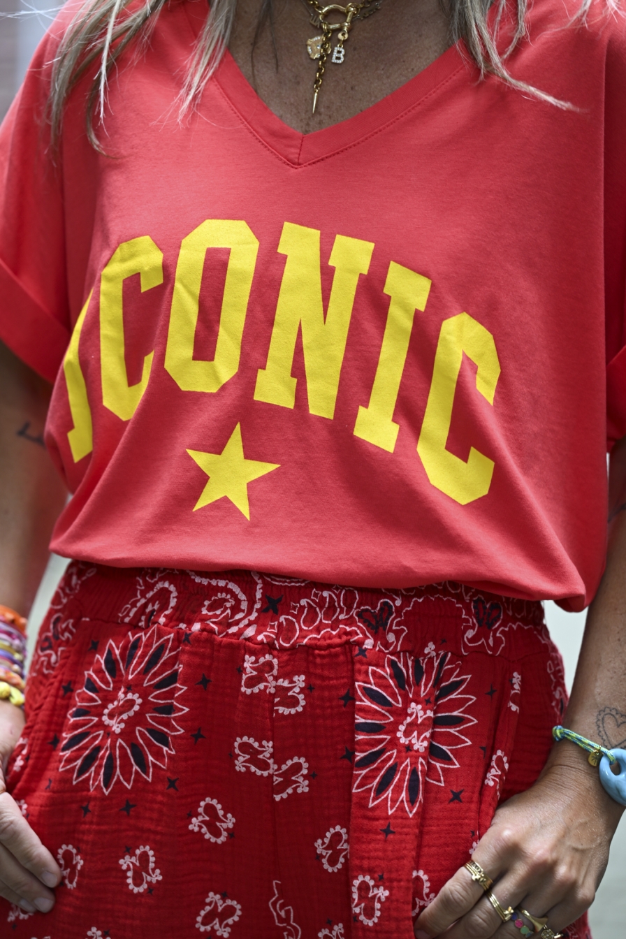 Shirt Iconic Rood - Geel