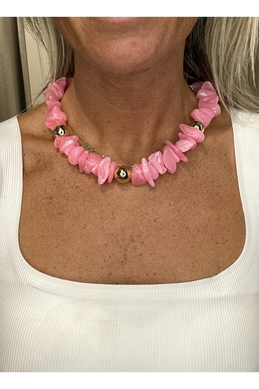 Ketting-ibz Triangle Roze