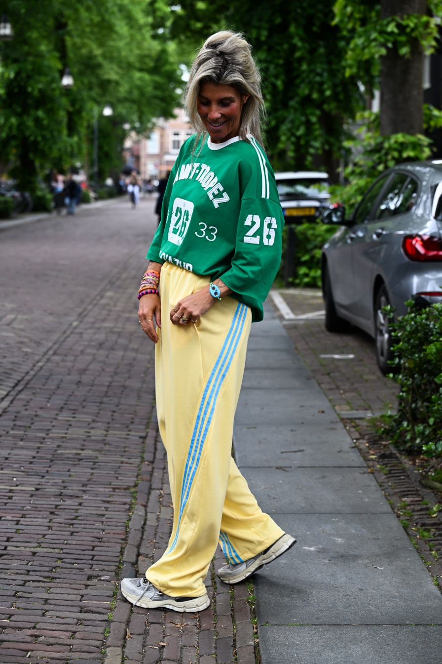Sporty Trackpants Geel-Blauw