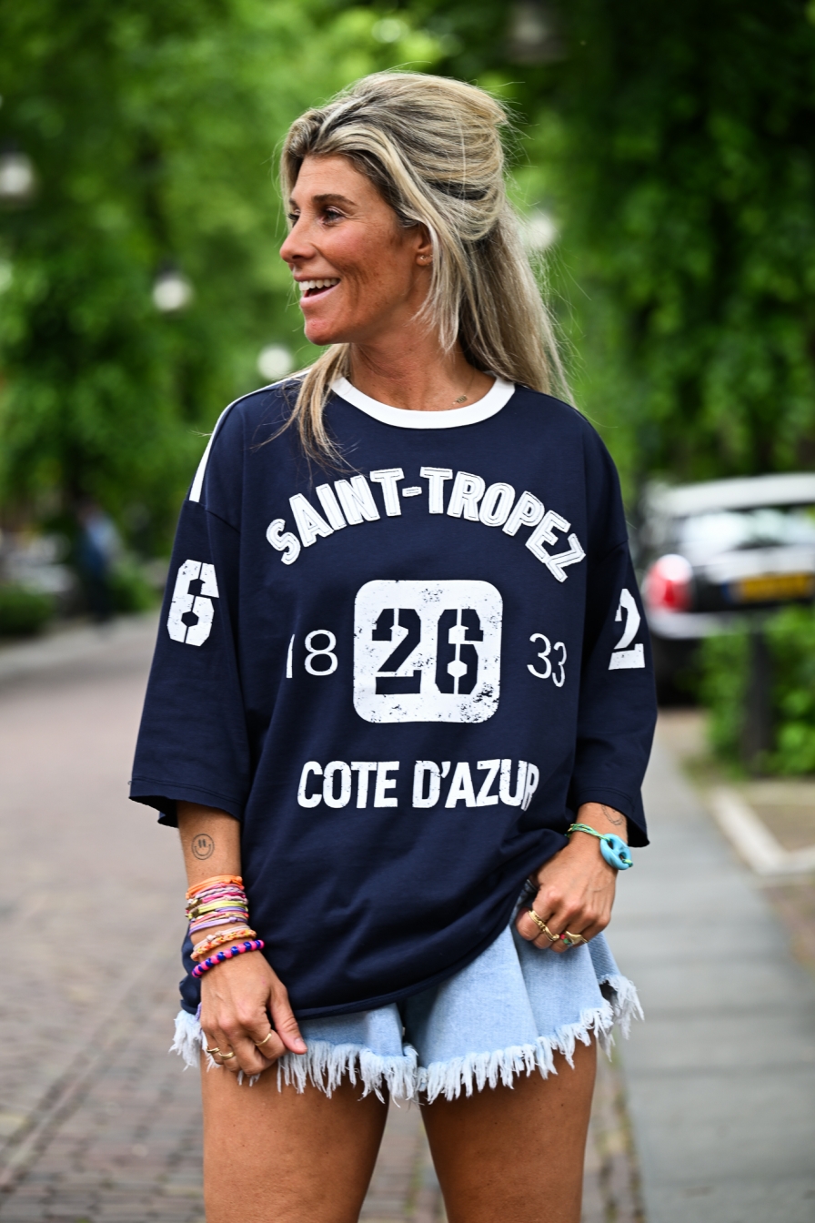 Oversized Tee 26 Blauw