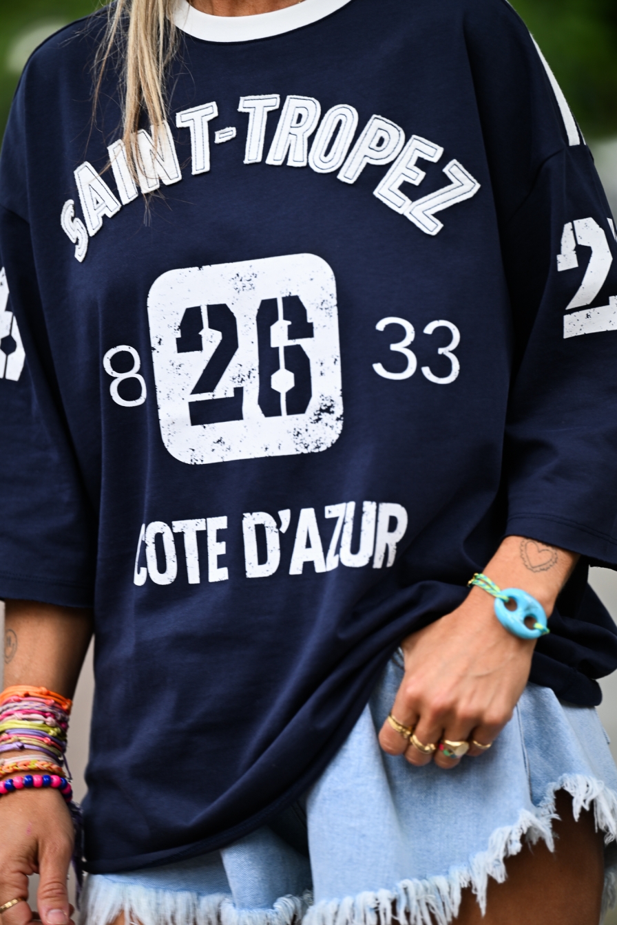 Oversized Tee 26 Blauw