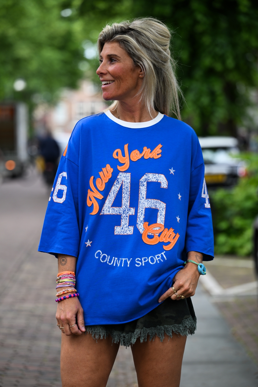 Oversized Tee 46 Kobalt