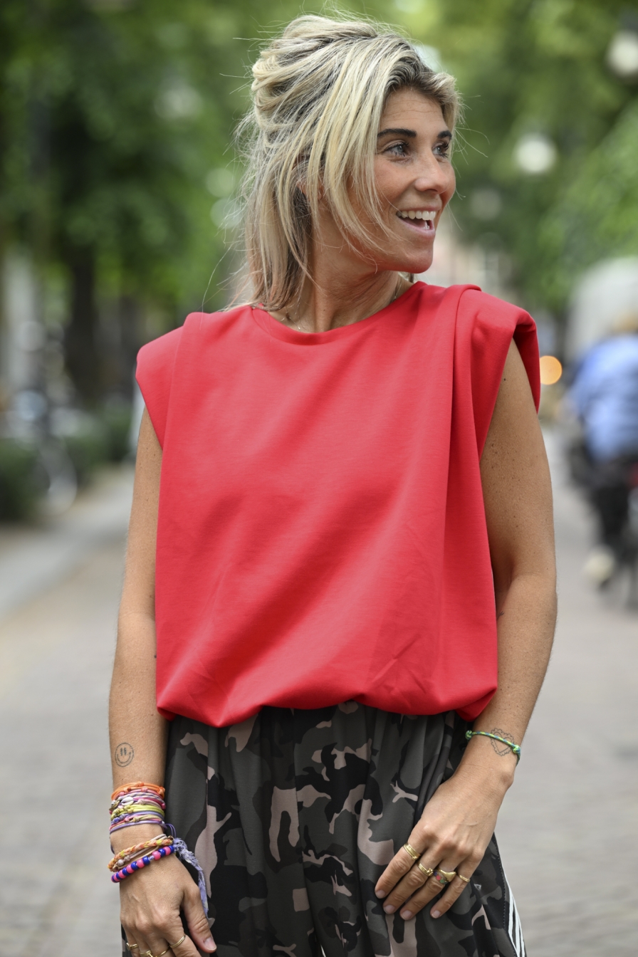 Top Lou Oranje Rood