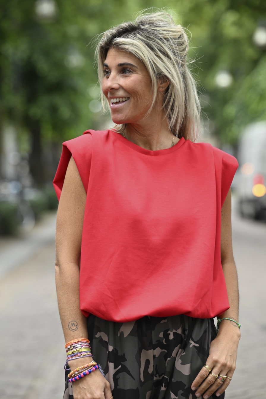 Top Lou Oranje Rood