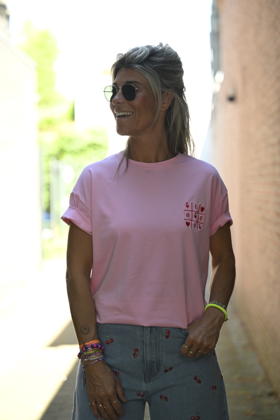 Tee Hearts Roze