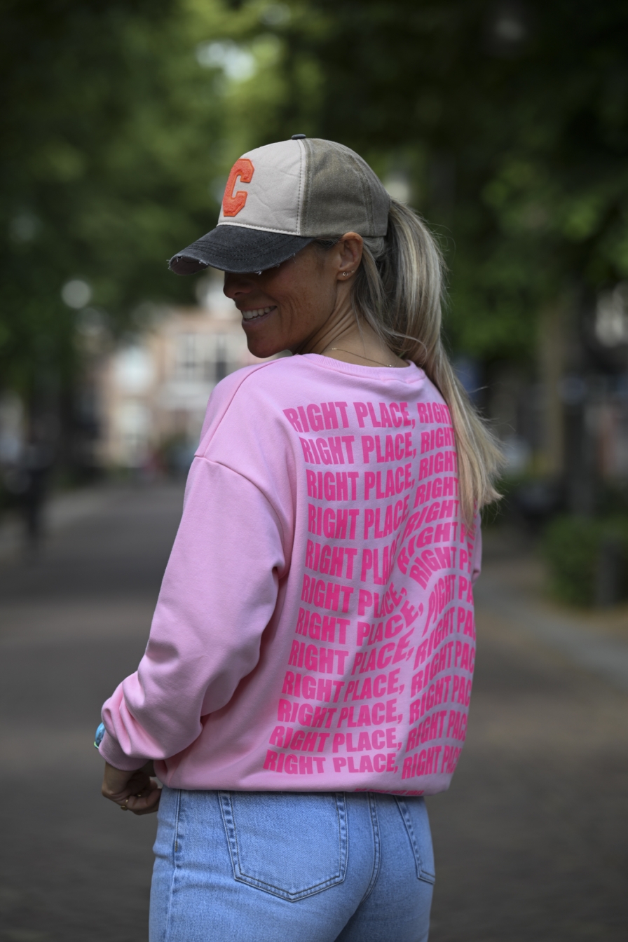 Sweater Right-Place Roze
