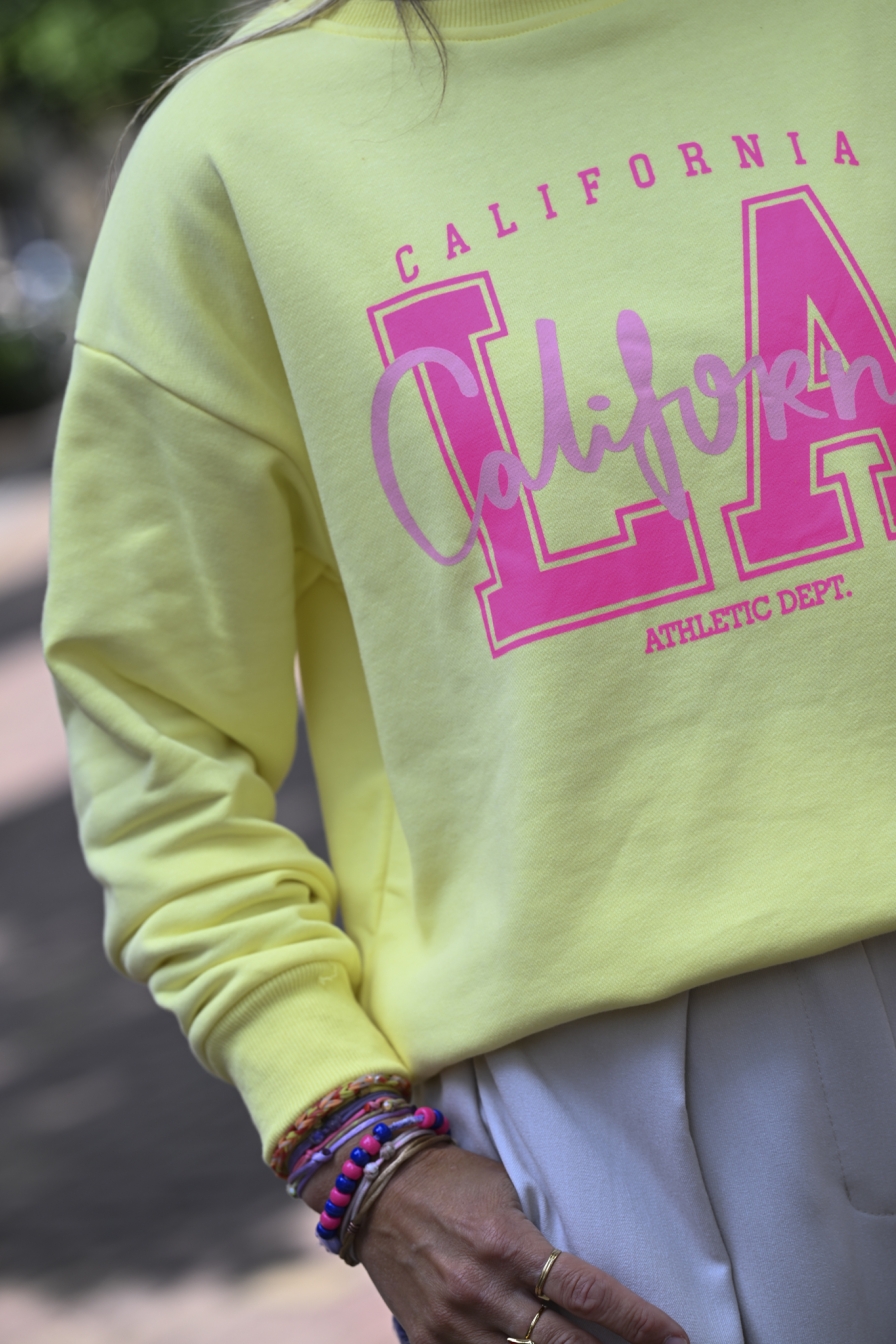 Sweater LA Geel