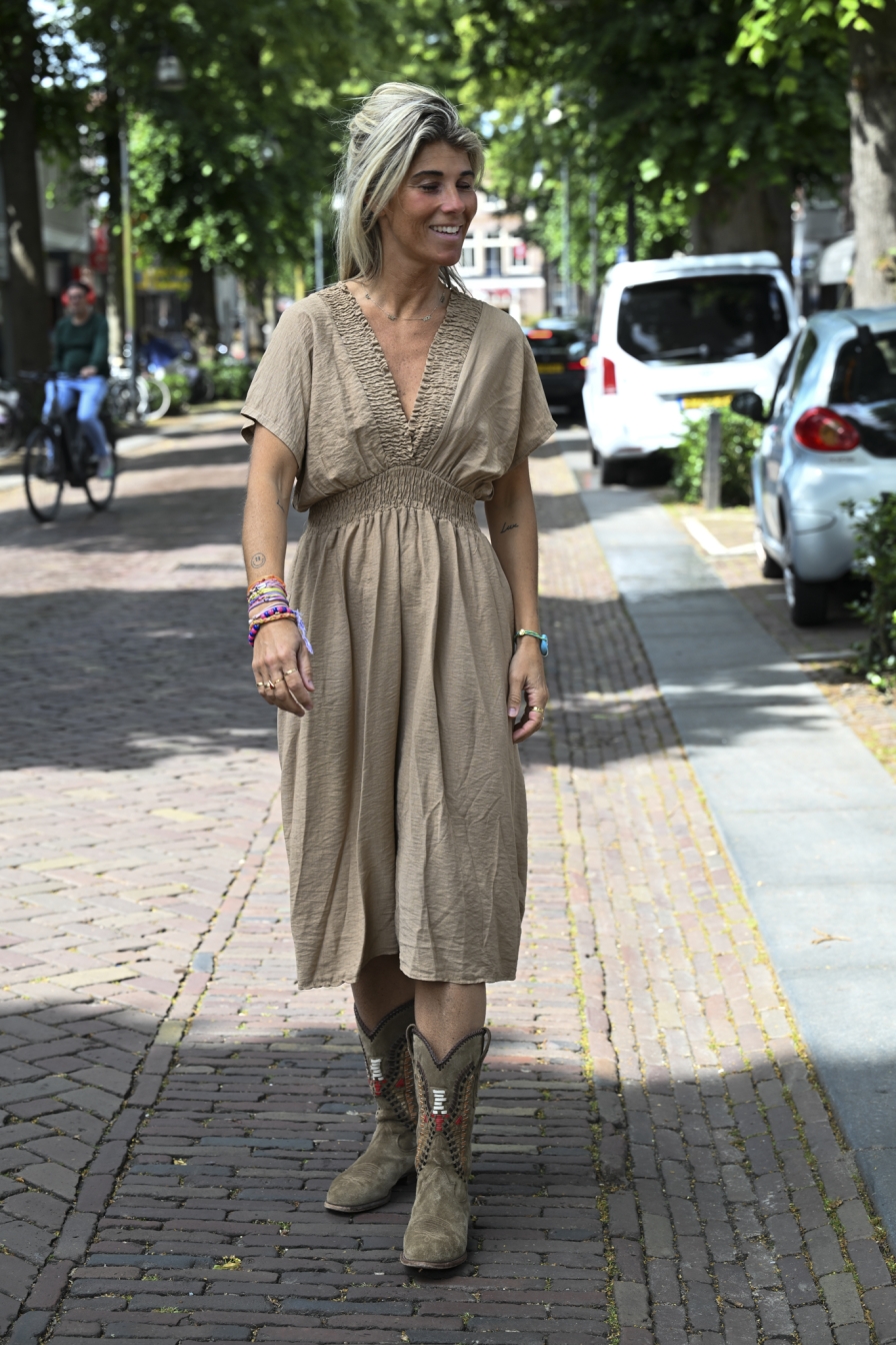 Dress YaYa-V Camel