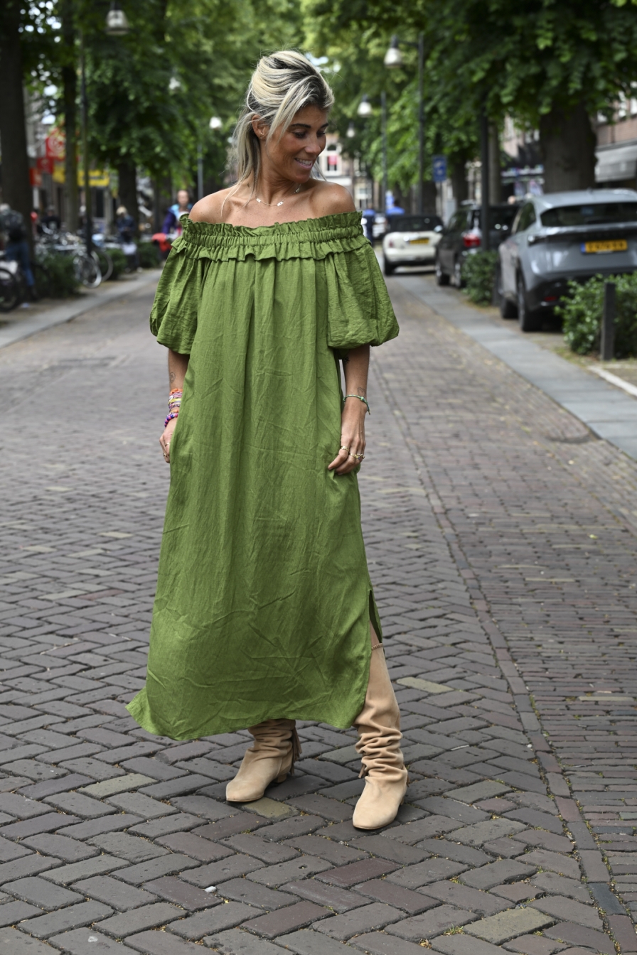 Dress Marrakech Olijfgroen