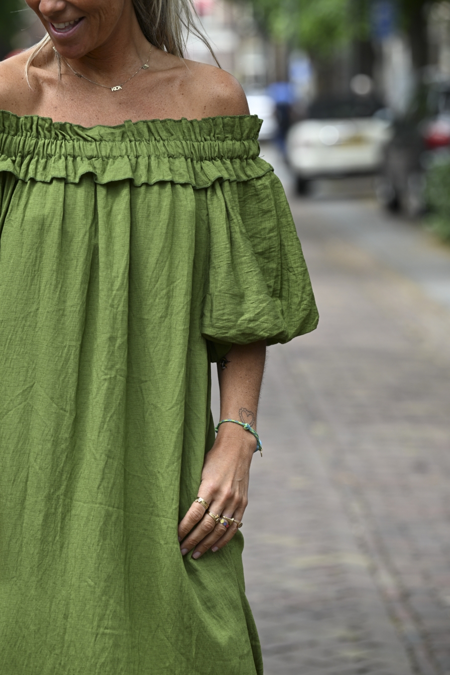 Dress Marrakech Olijfgroen