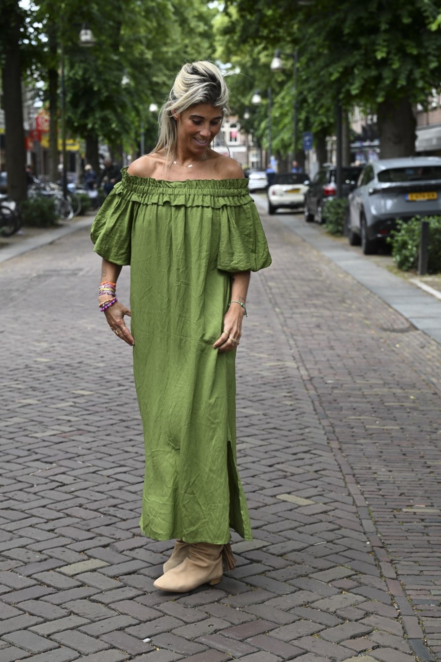 Dress Marrakech Olijfgroen