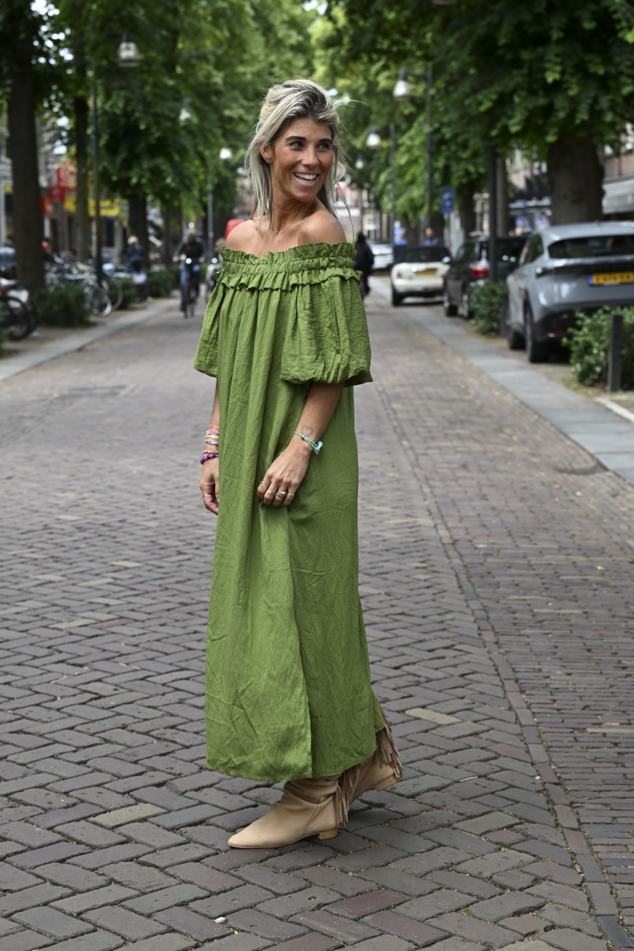Dress Marrakech Olijfgroen