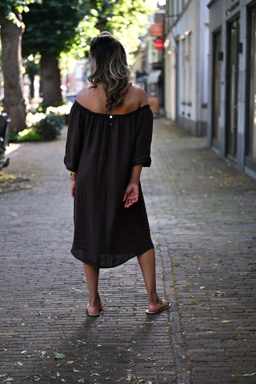 Dress Fara Bruin