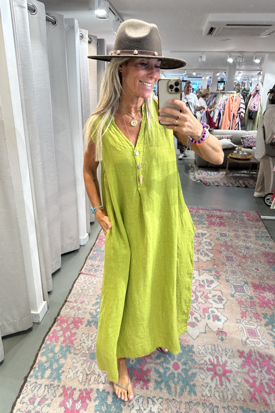 Dress Jutta Lime Groen