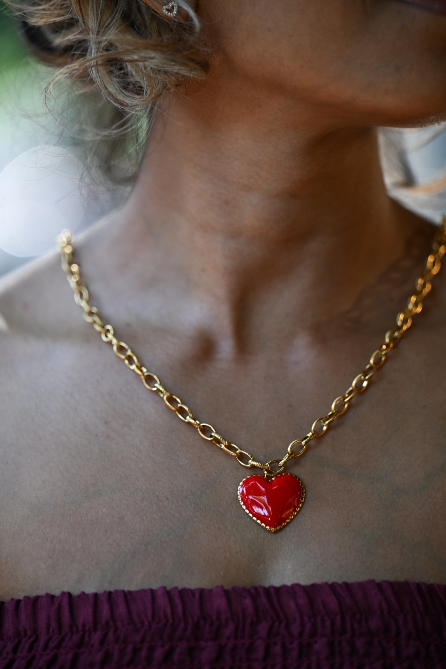 Ketting Red Heart Gold