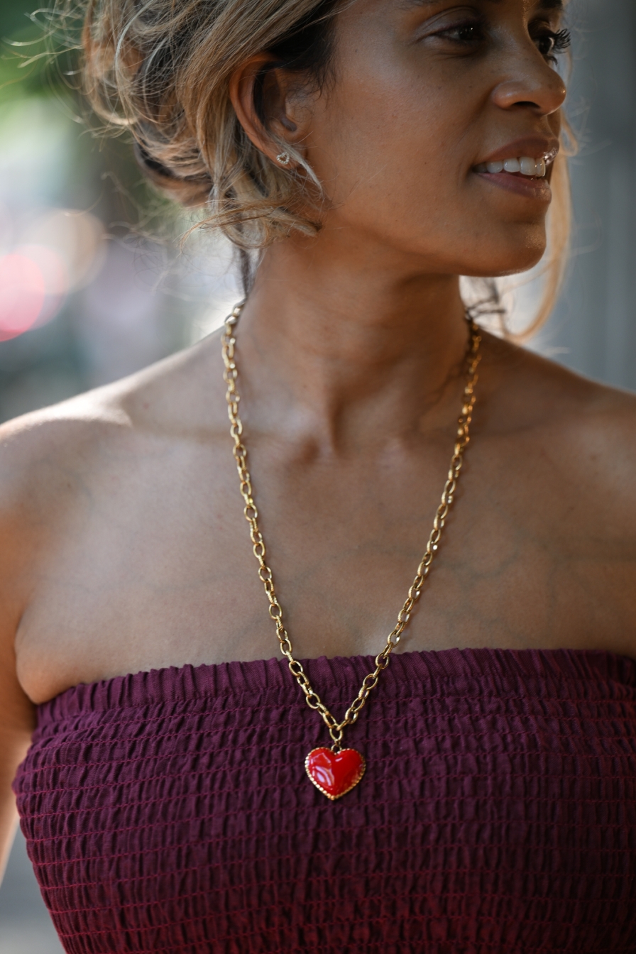 Ketting Red Heart Gold