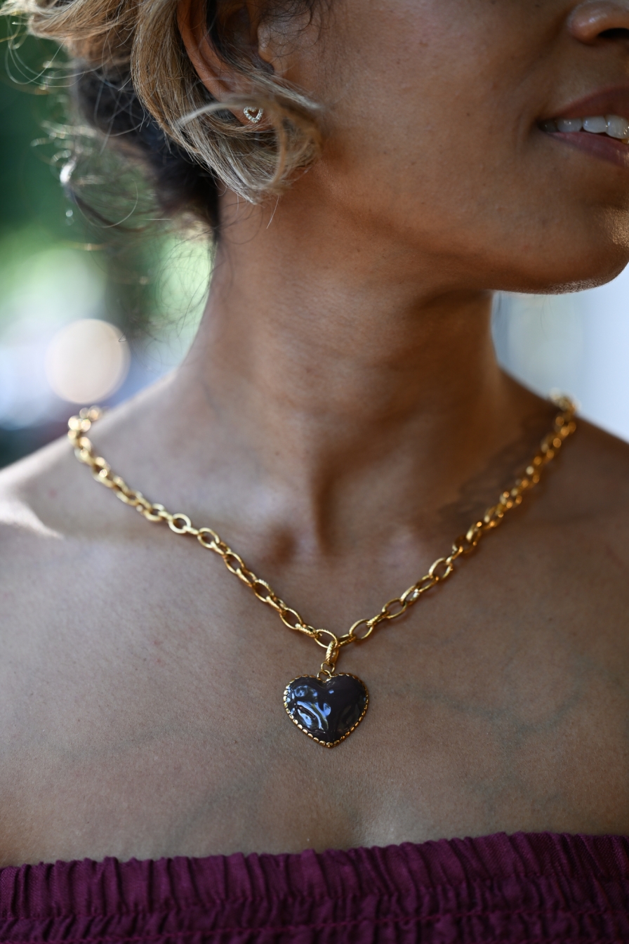 Ketting Brown Heart Gold