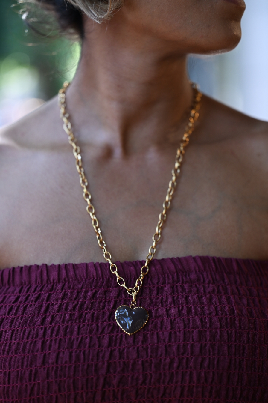 Ketting Brown Heart Gold