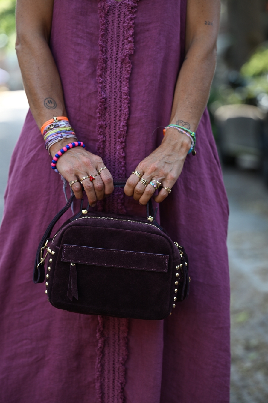Tas Milaan Studs Bordeaux