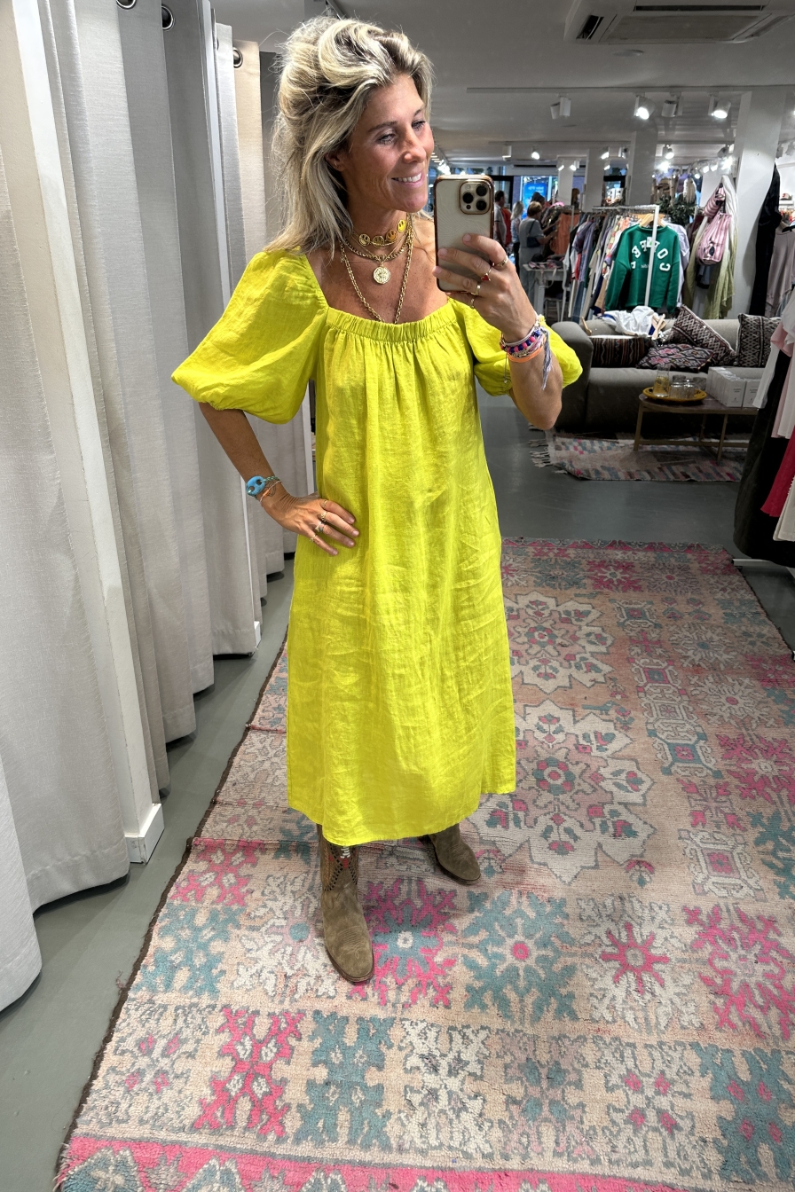 Dress Meya Lime groen