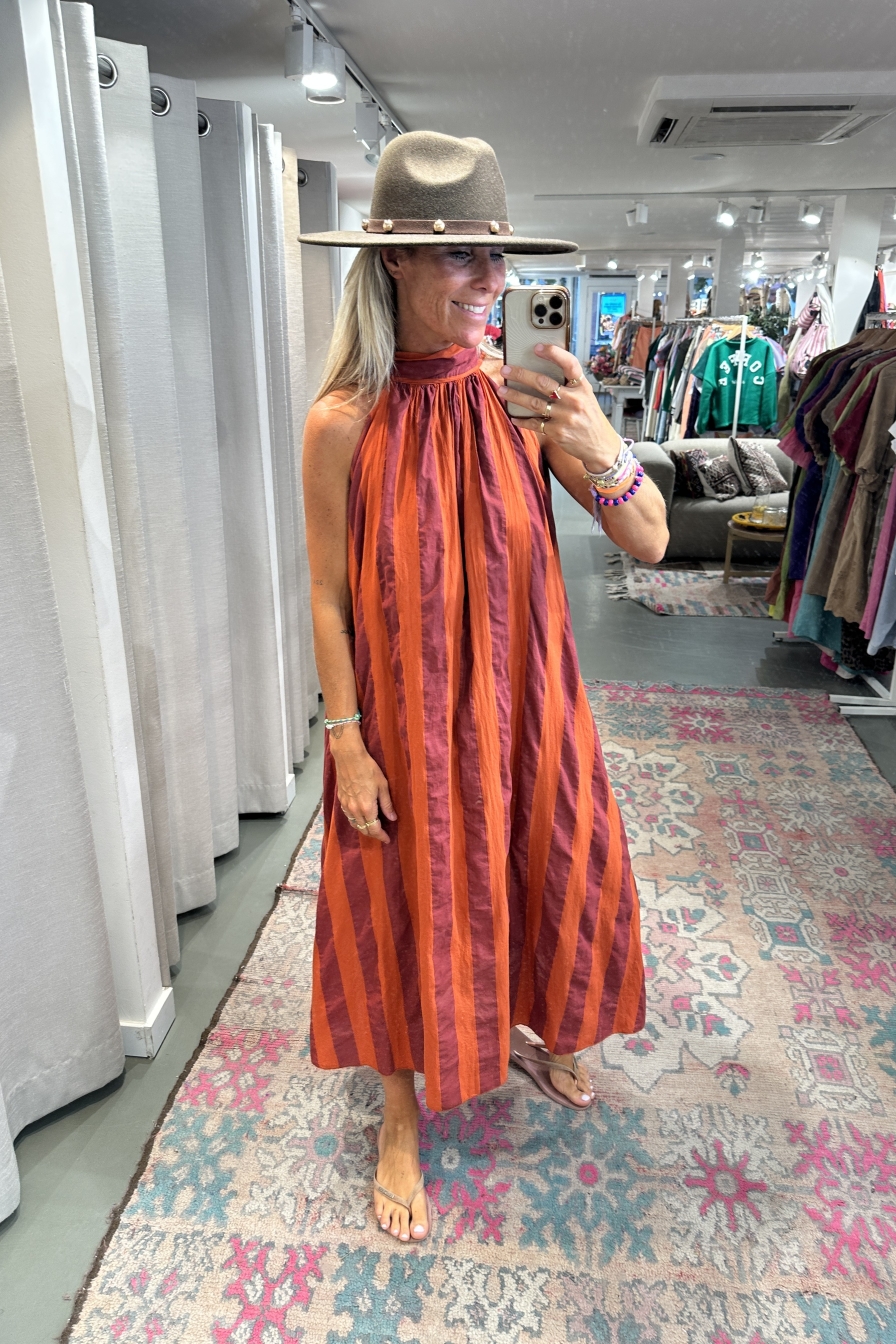 Striped Dress Imre Terracotta