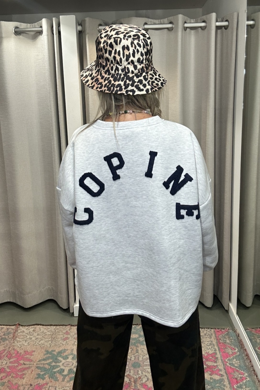 Sweater Copine Grijs - Blauw