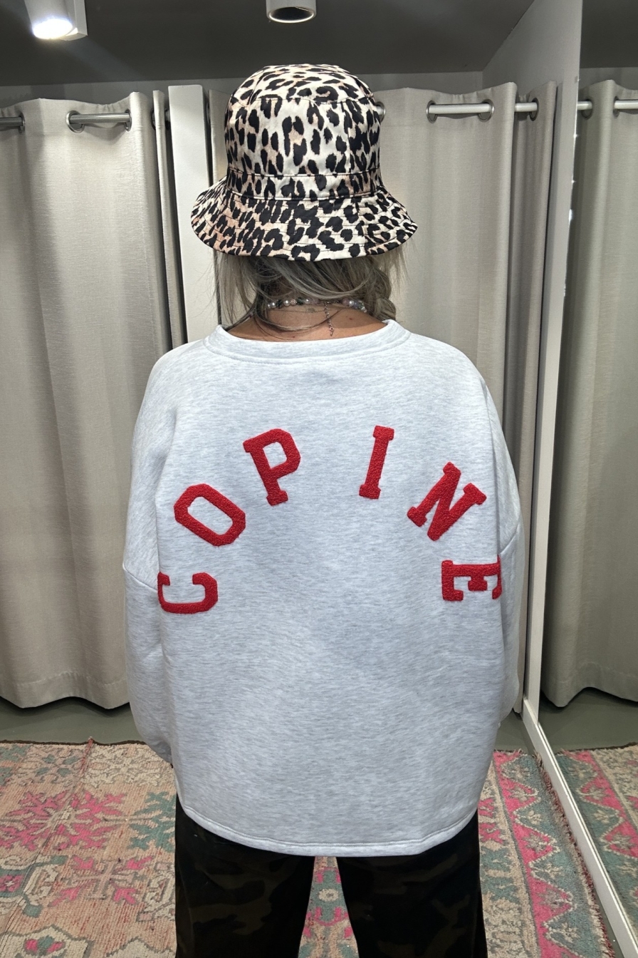 Sweater Copine Grijs - Rood