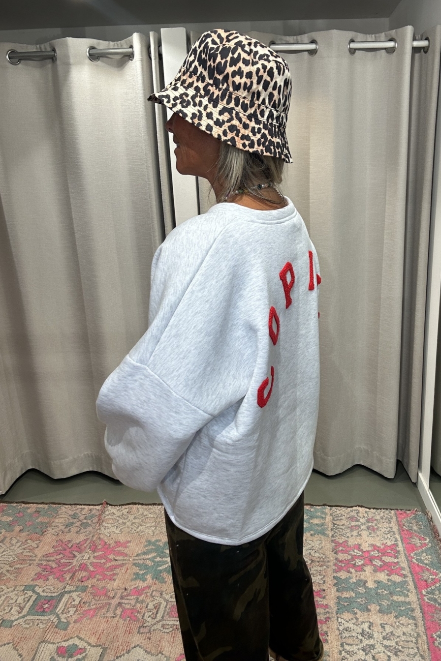 Sweater Copine Grijs - Rood