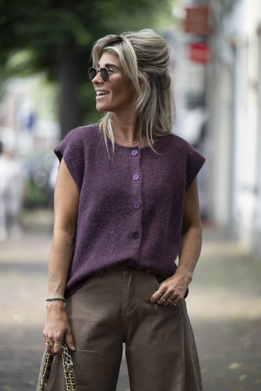 Sleeveless Vest Lyn Zacht Bordeaux