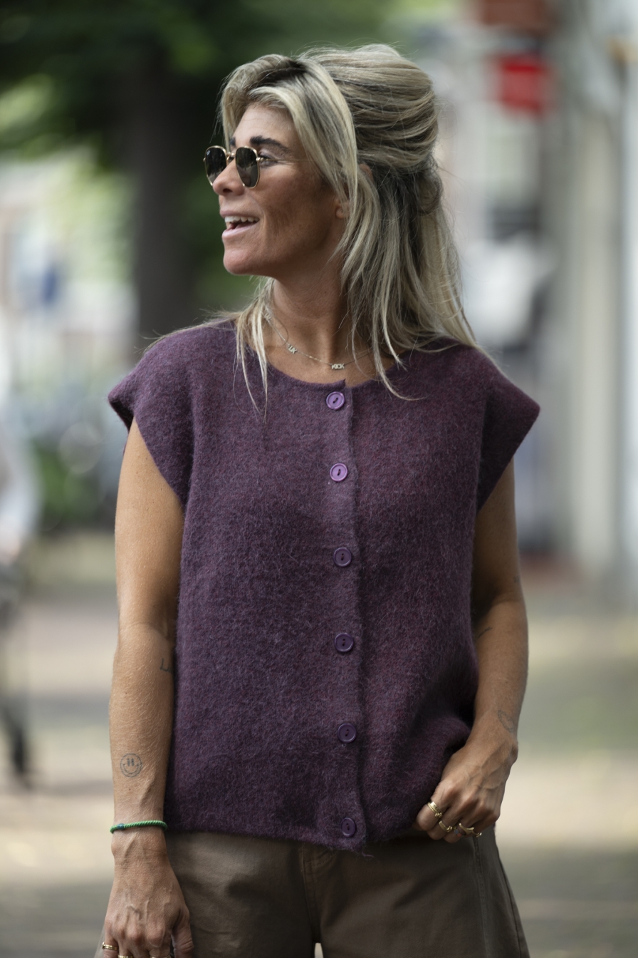 Sleeveless Vest Lyn Zacht Bordeaux