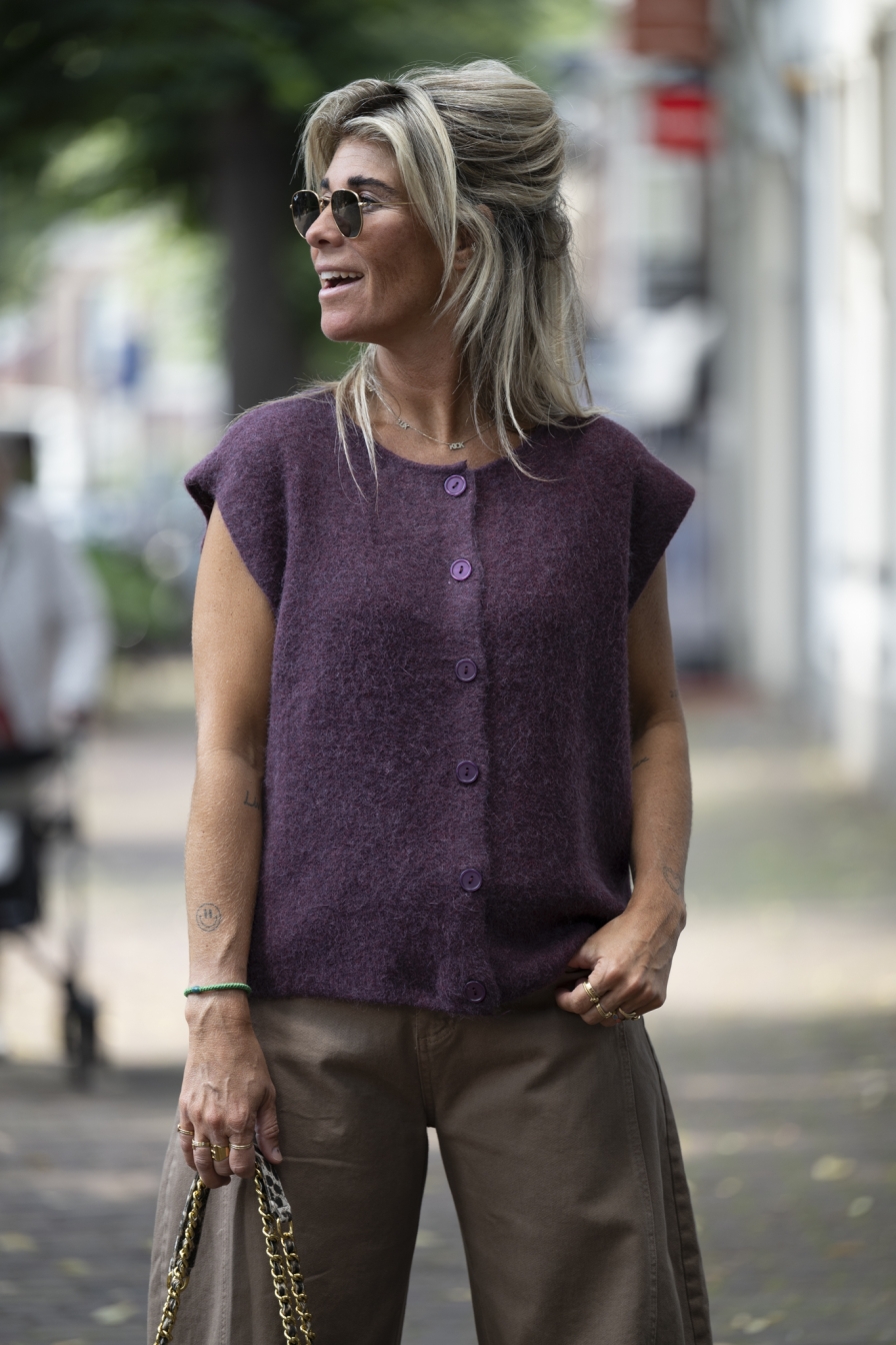 Sleeveless Vest Lyn Zacht Bordeaux