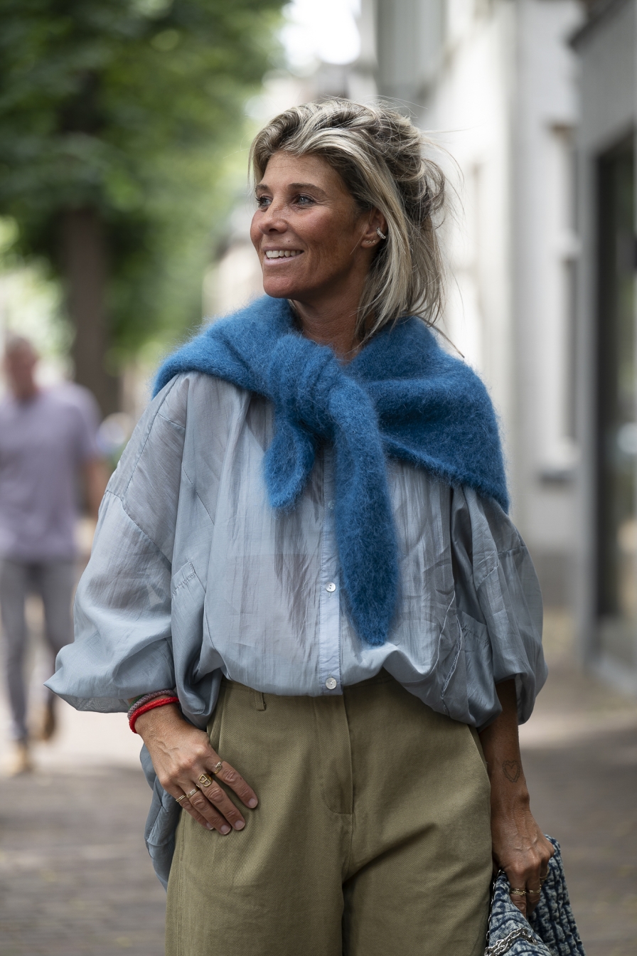 Mohair Sjaal Petrol