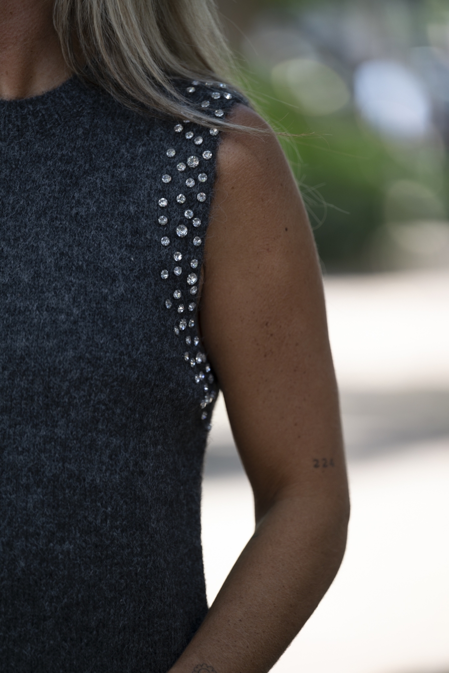 Sleeveless Top Lex Donkergrijs