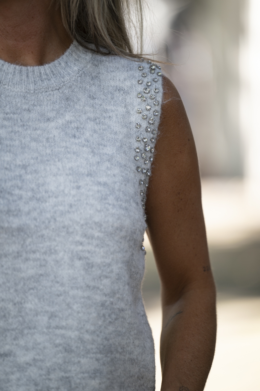 Sleeveless Top Lex Lichtgrijs