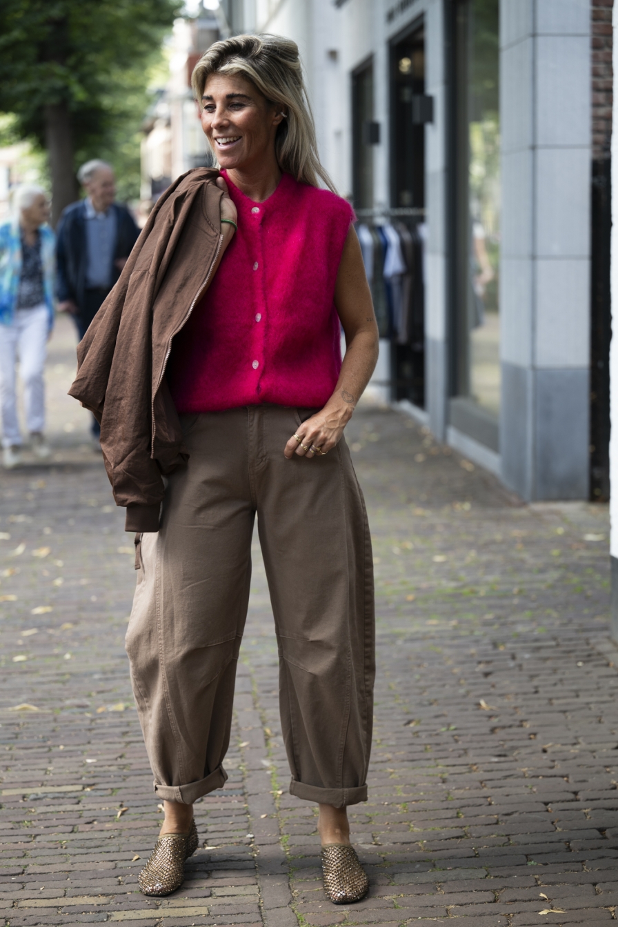 Mohair Gilet Elle Fuchsia