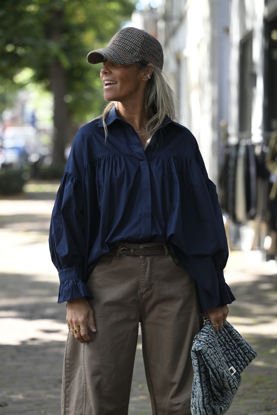 Blouse Soof Donkerblauw