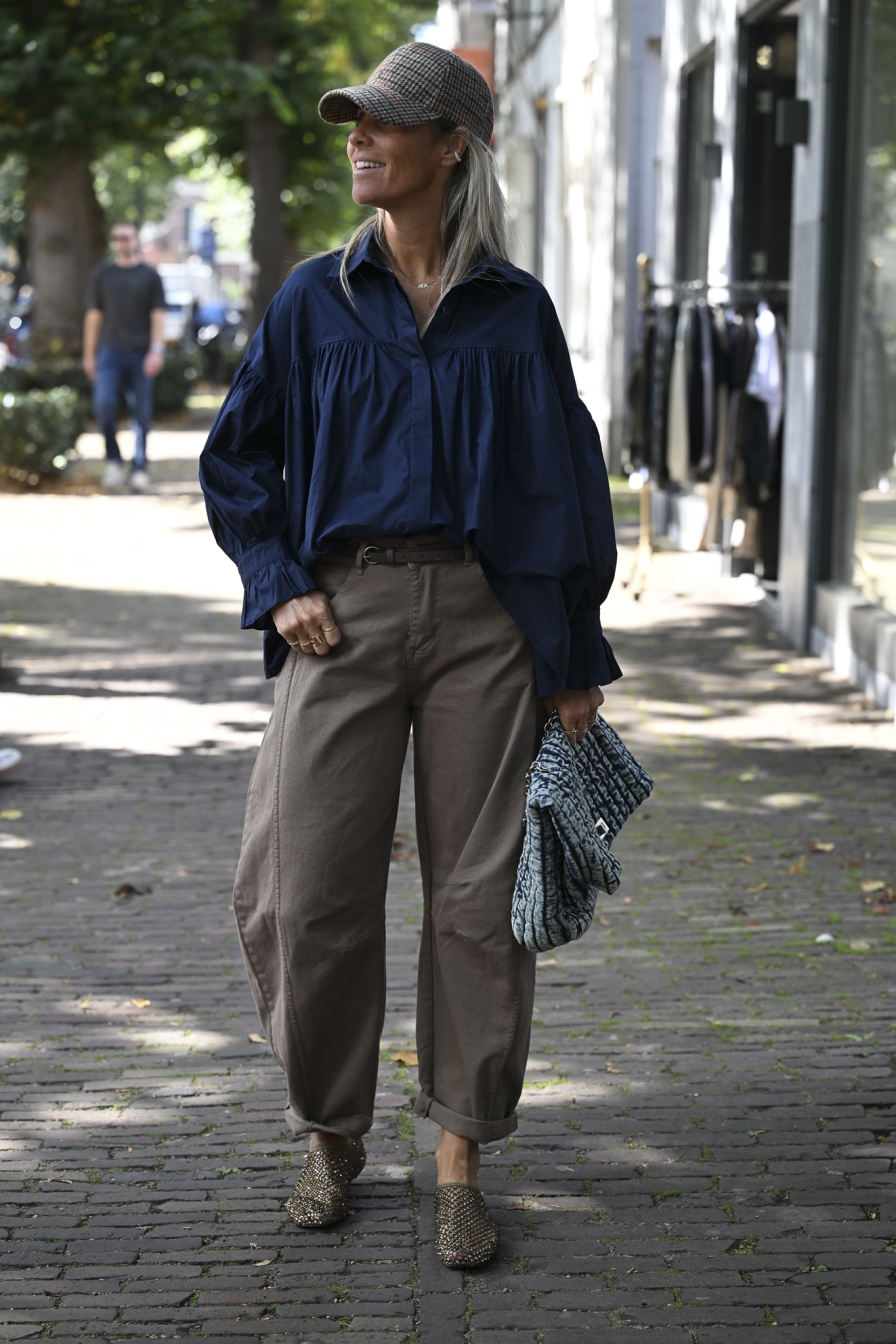 Blouse Soof Donkerblauw