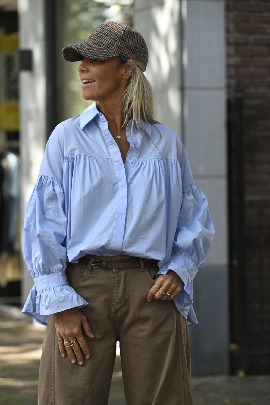 Blouse Soof Lichtblauw