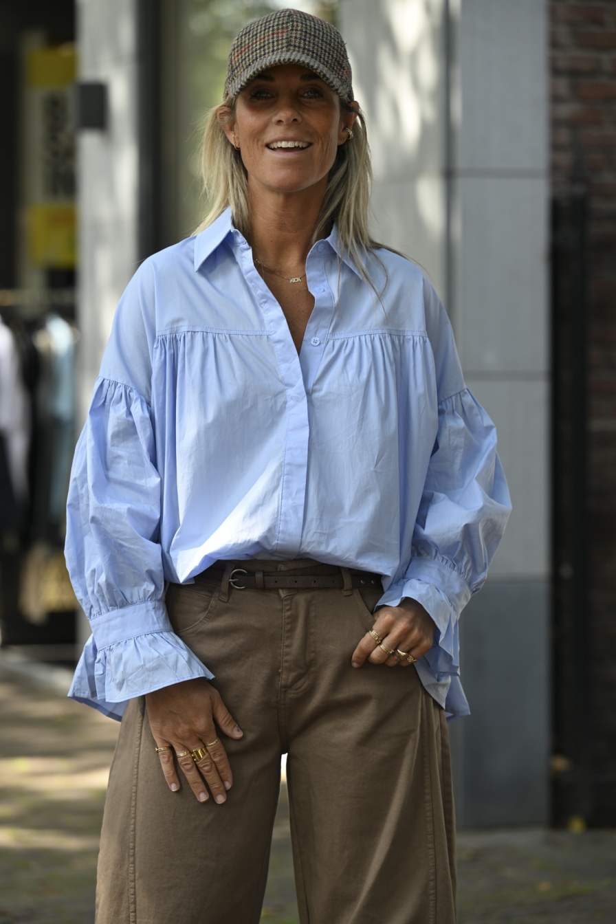 Blouse Soof Lichtblauw