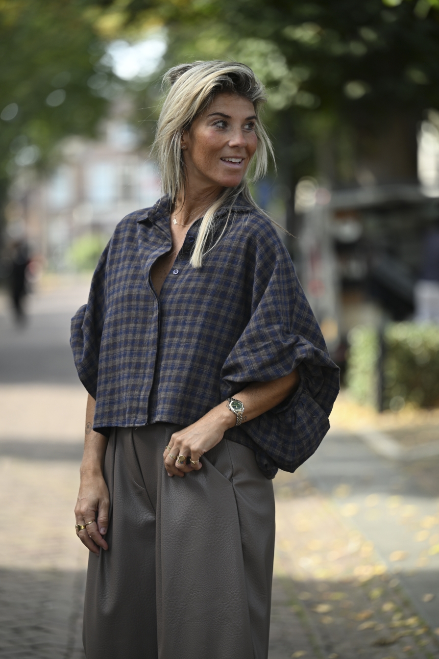 Blouse Violle Ruit Bauw