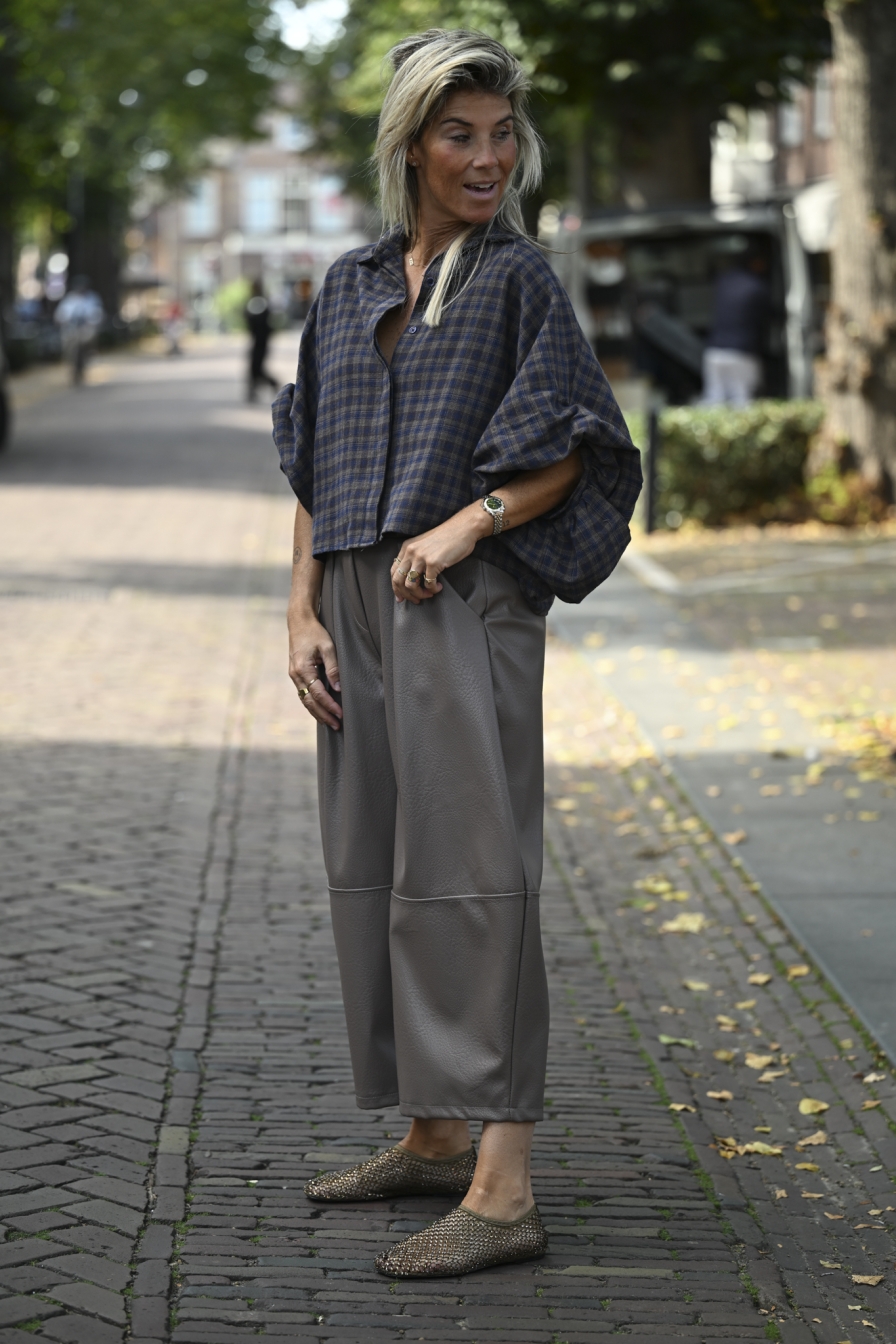 Blouse Violle Ruit Bauw