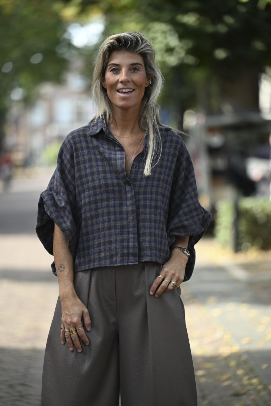 Blouse Violle Ruit Bauw
