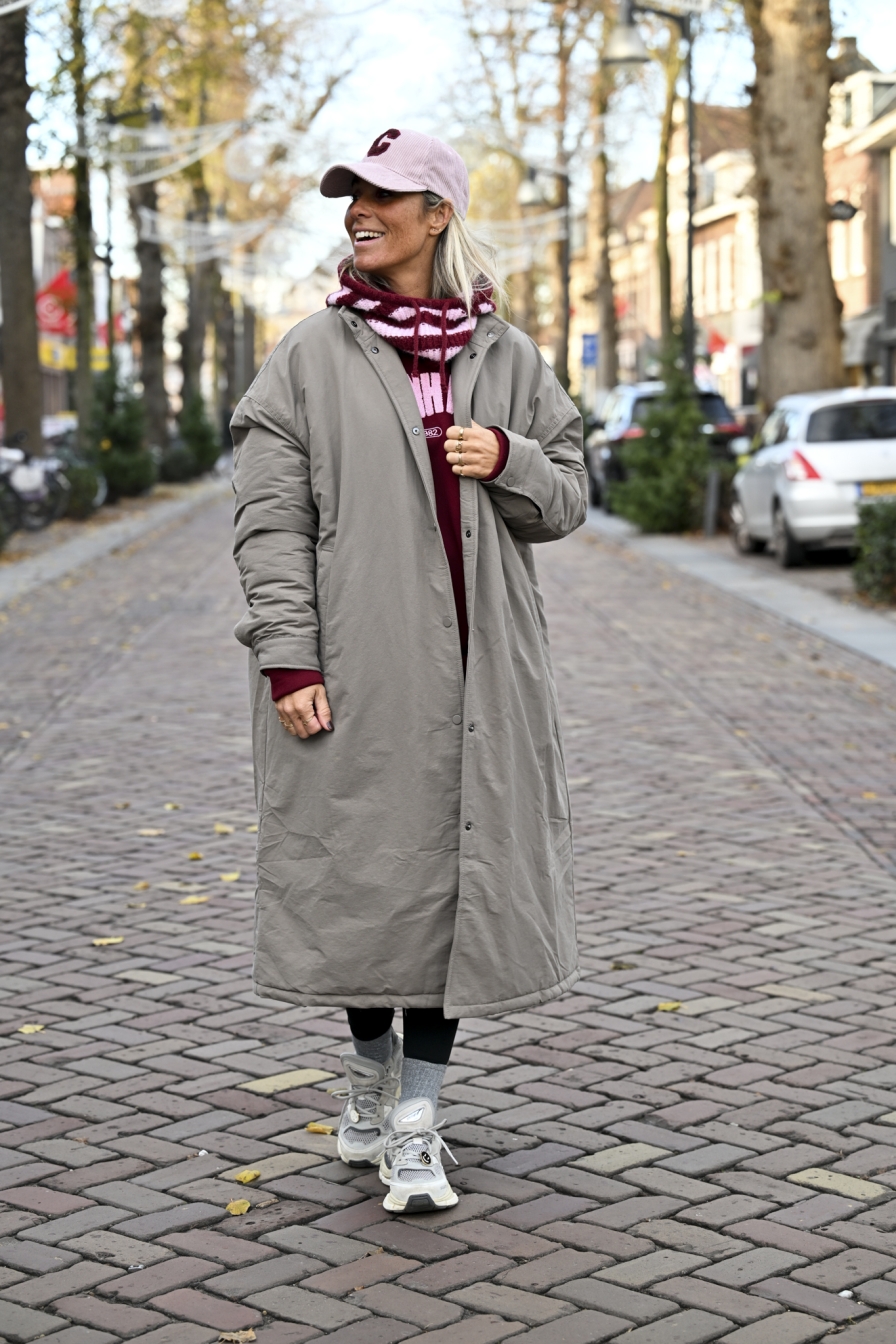 OVERSIZED MAXI COAT Taupe