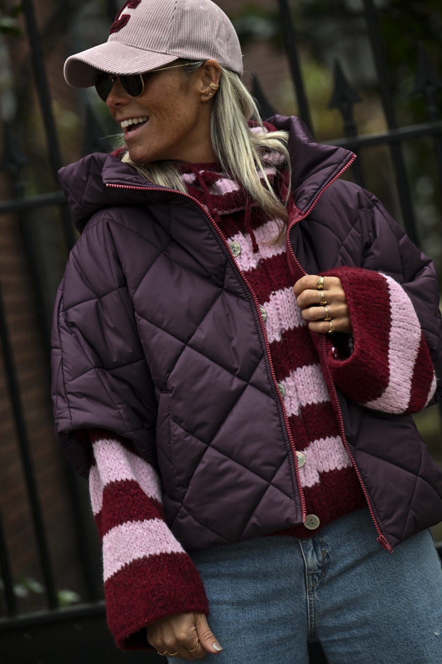 Luxe Puffer Body Wine Red