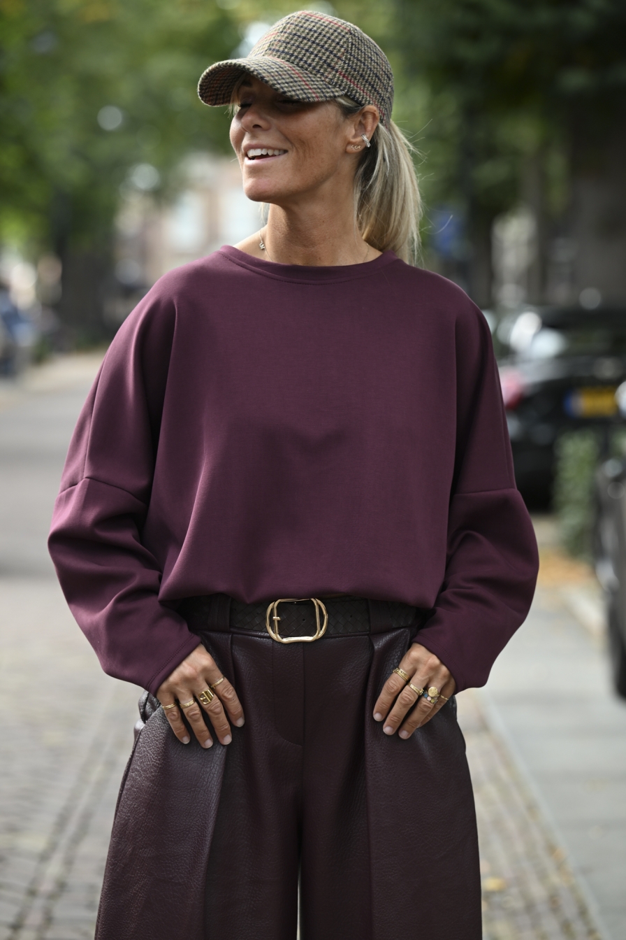 Sweater Madelief Bordeaux