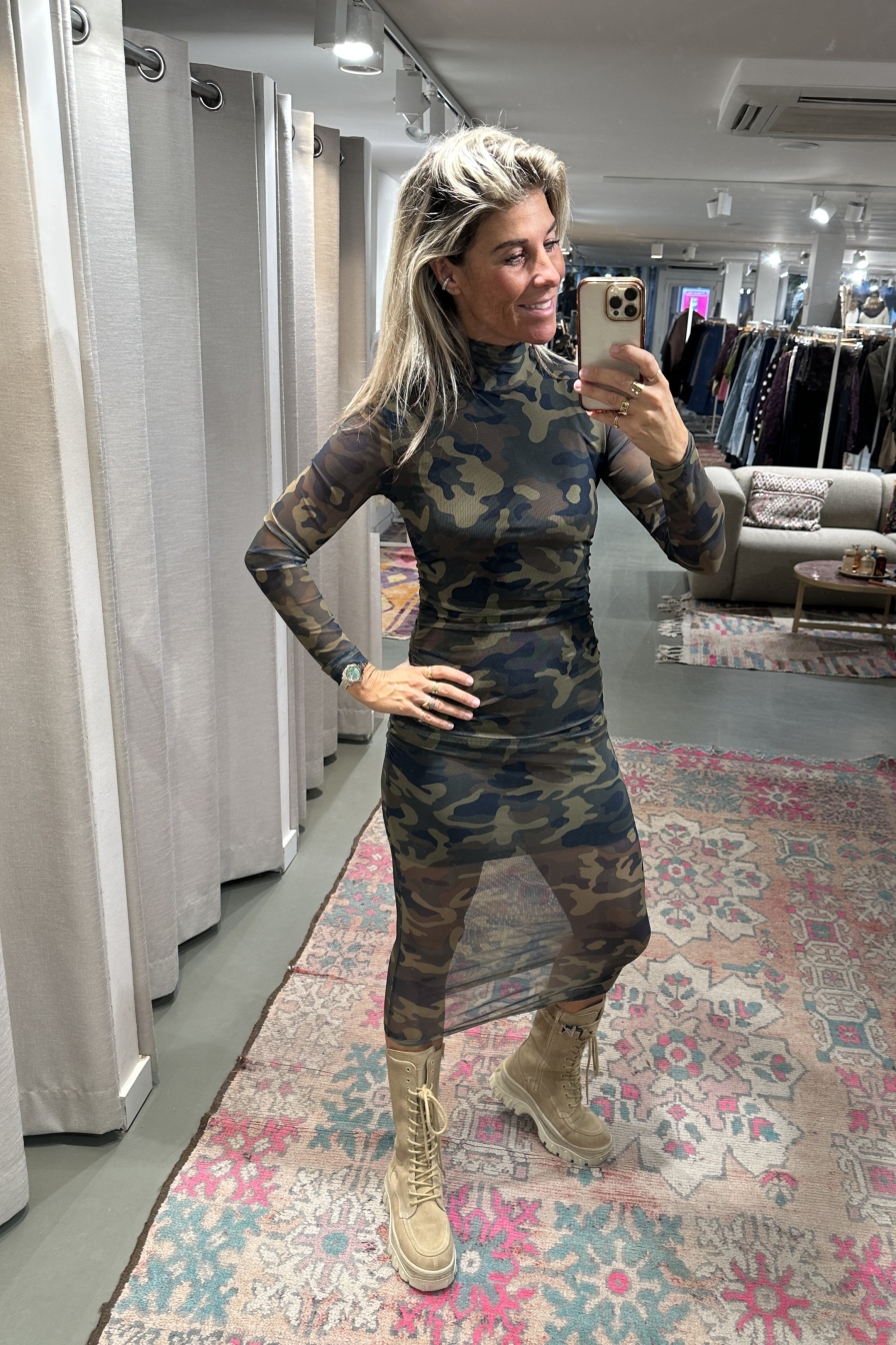 Mesh Dress Camou